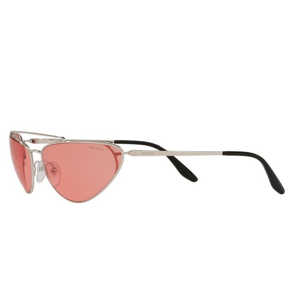 NWT Prada 66mm Irregular Cat Eye Sunglasses Pink - Picture 2 of 4